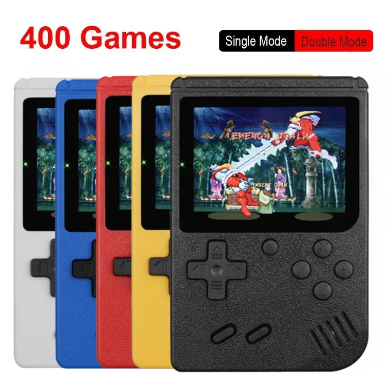 400-in-1 Mini Retro Handheld Game Console – 8-Bit, 3.0" Color LCD, USB Charging