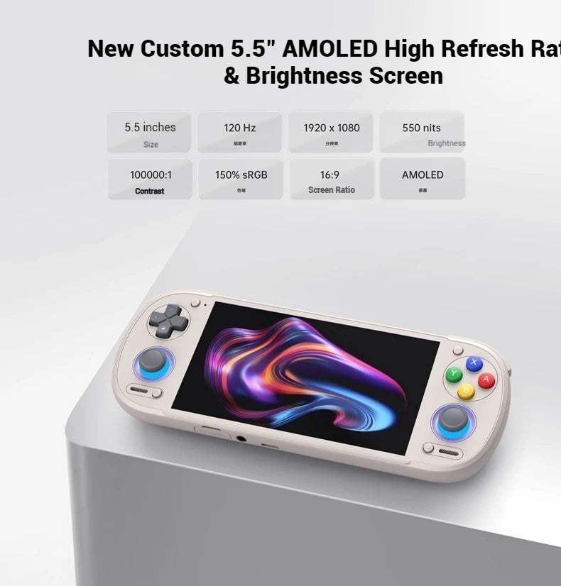 Retroid Pocket 6 (RP6) Android Handheld Console – 5.5" 1080P AMOLED, 6000mAh, Hall-Effect Triggers