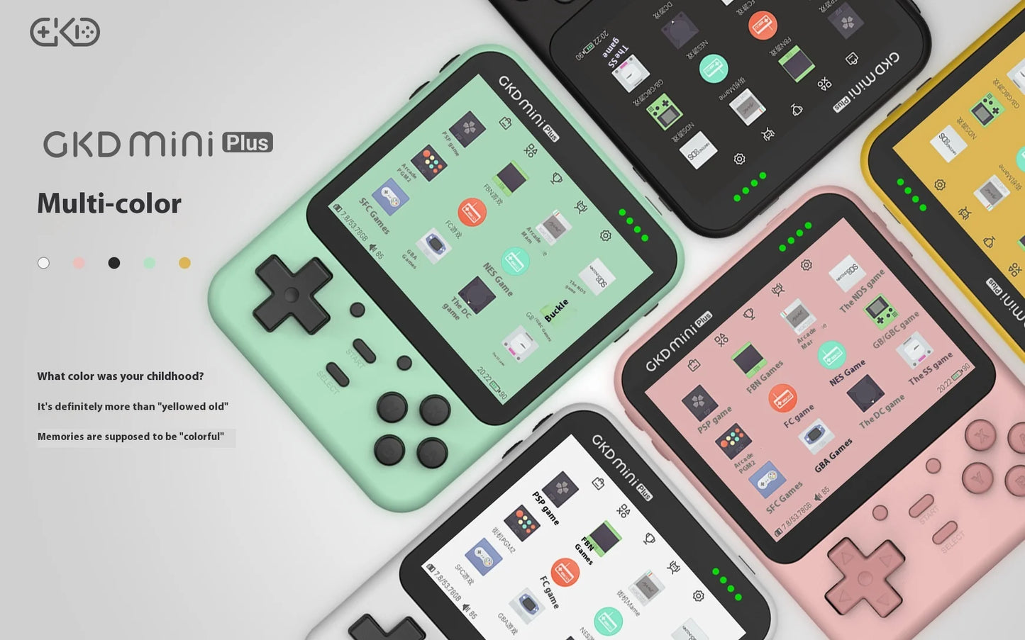 GKD Miniplus Retro Handheld Console – 3.5" IPS Screen, WiFi, Bluetooth, 10,000+ Games