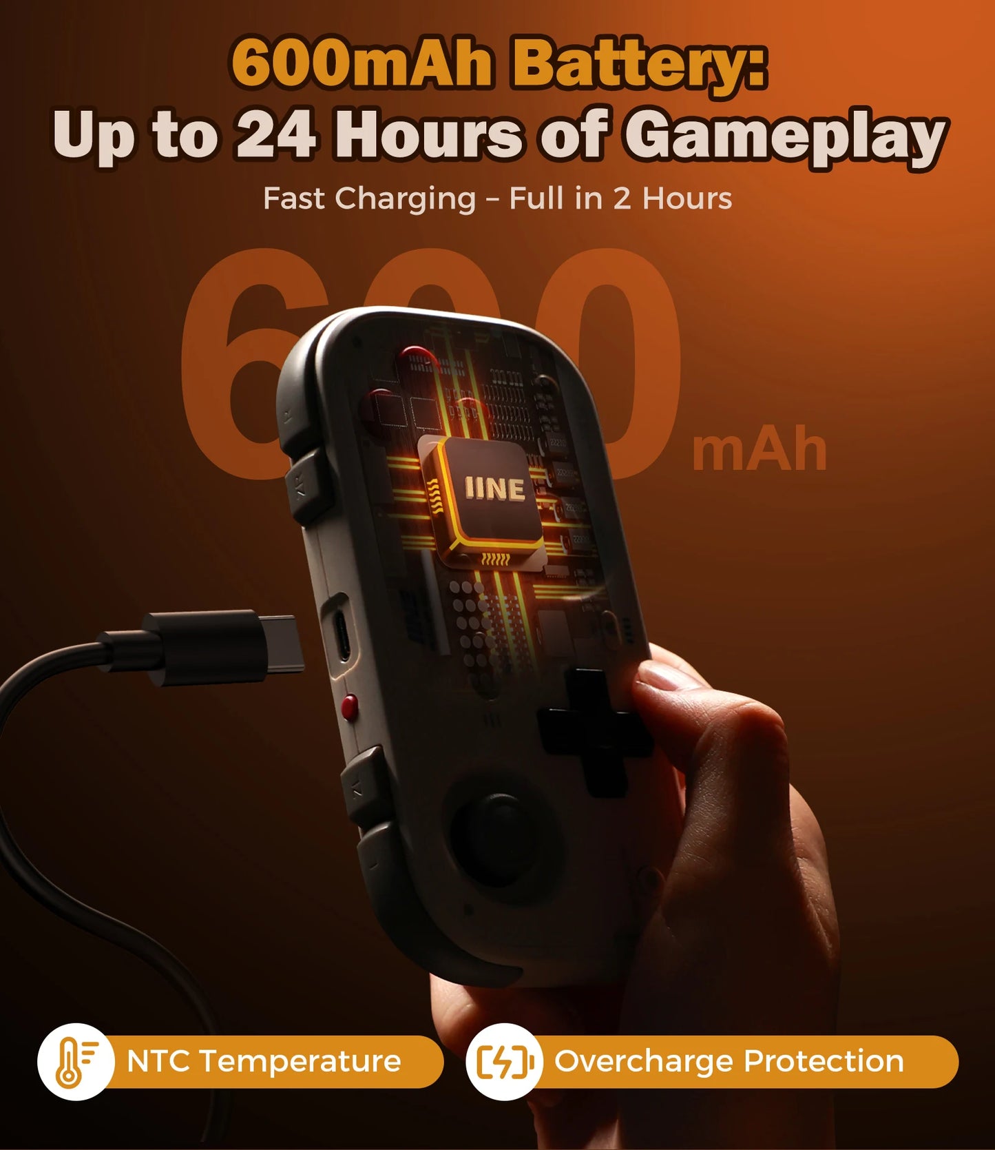 IINE Pocket Retro Game Controller – 1000Hz Hall Effect Joysticks & Customizable Controls for Nintendo Switch 2