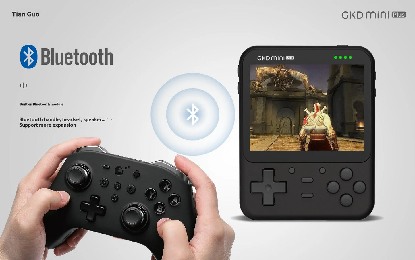 GKD Miniplus Retro Handheld Console – 3.5" IPS Screen, WiFi, Bluetooth, 10,000+ Games